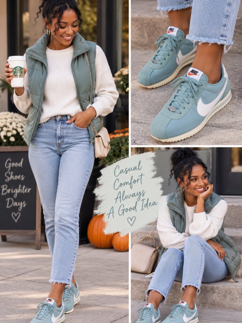 NEW Nike Cortez Sneakers – Sage Green – Size 4Y / Women’s 5.5